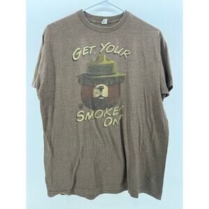 Smokey Bear Soft Brown T-Shirt size Large